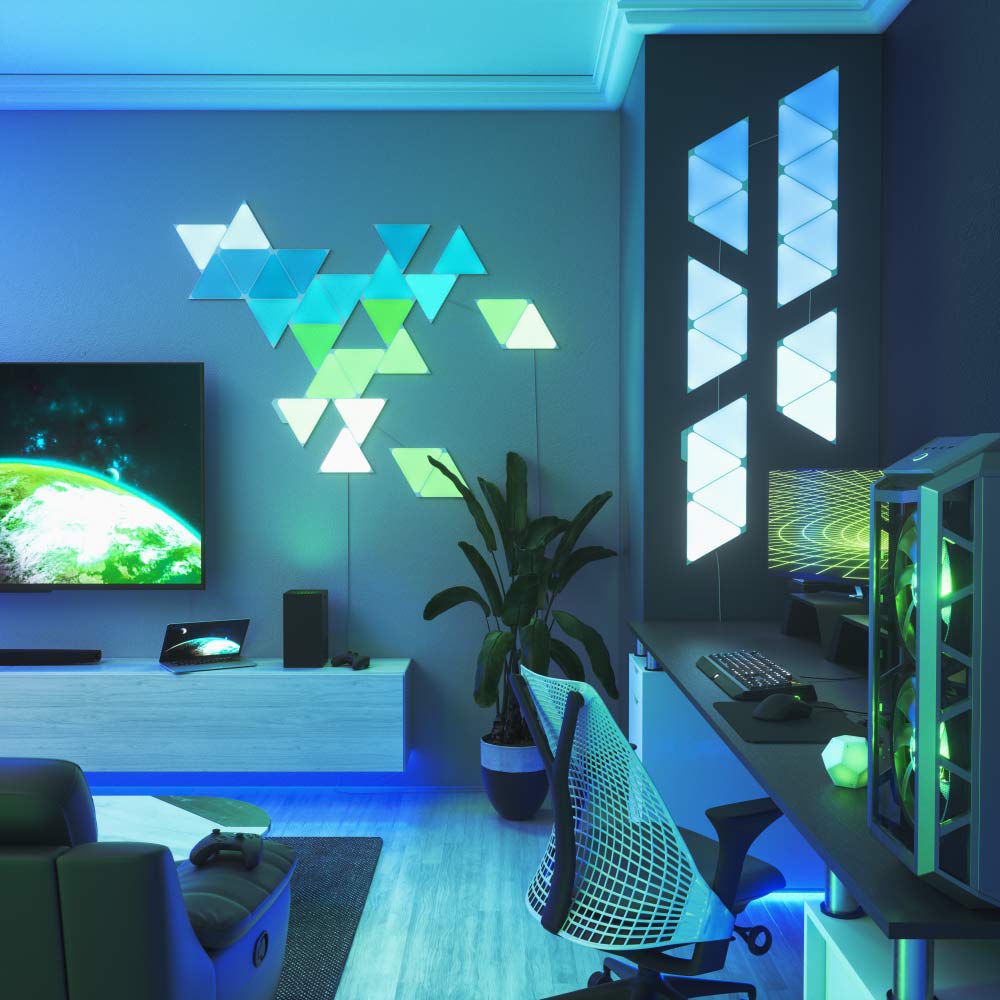 Nanoleaf|Shapes Triangles Mini Expansion Pack (10 panels)|1 x 0.54 W|16M+ colours|2.4GHz WiFi b/g/n;