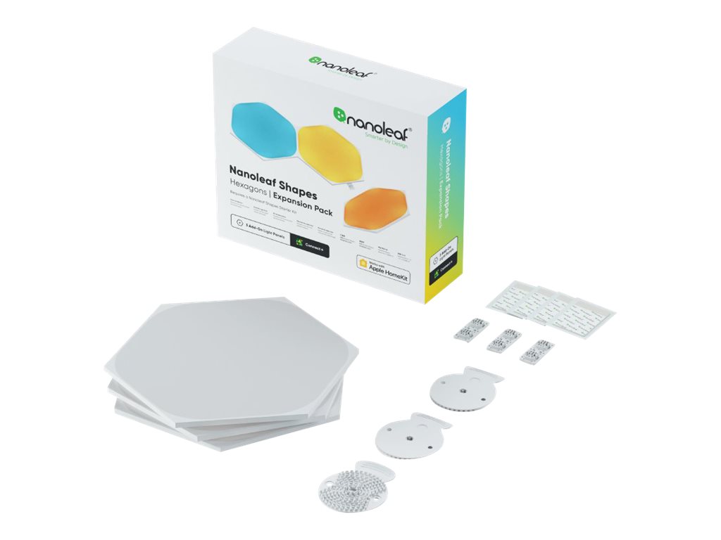 Nanoleaf|Shapes Hexagon - Expansion pack (3 panels)|16M+ colours