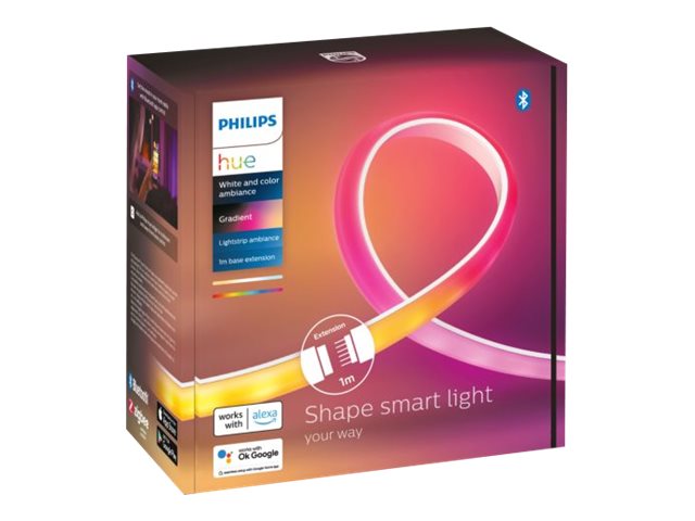 Philips Hue|Lightstrip Extension|Hue Gradient Lightstrip 1m Extension|White and colored light