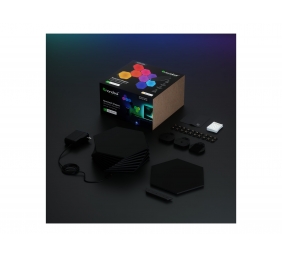 Nanoleaf|Shapes Black Hexagons Starter Kit (9 panels)|42 W|WiFi
