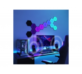 Nanoleaf|Shapes Black Hexagons Starter Kit (9 panels)|42 W|WiFi