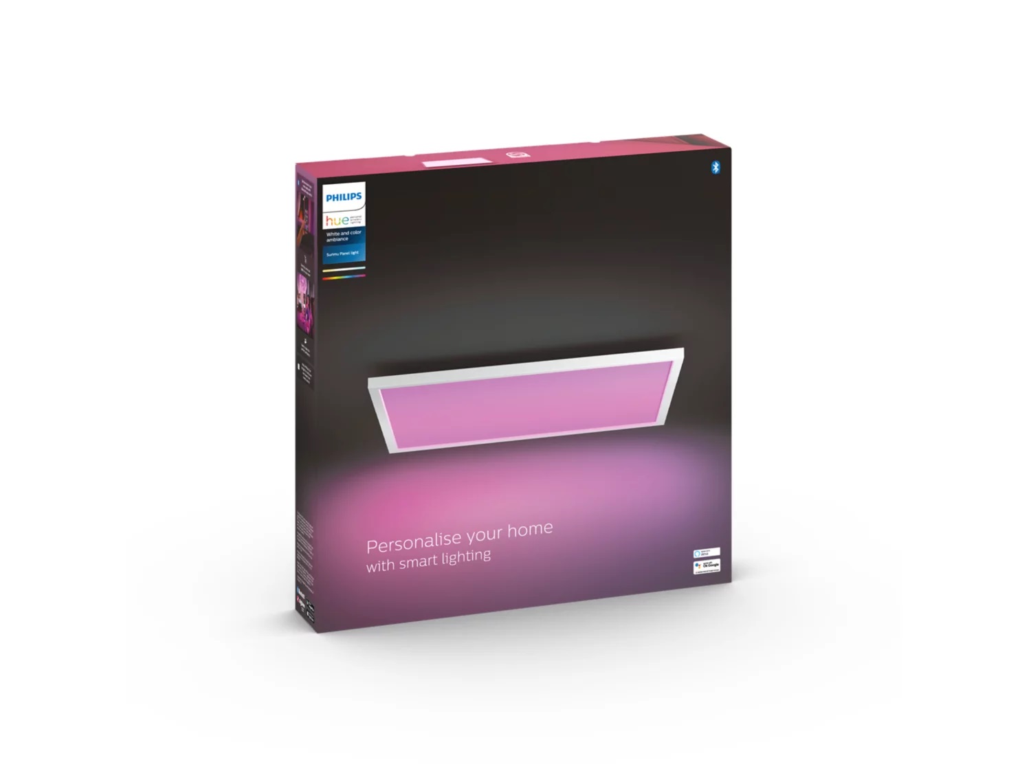 Philips Hue Surimu Square Panel | 100 W | White and colour 2000-6500 Hue White Colour Ambiance | Bluetooth