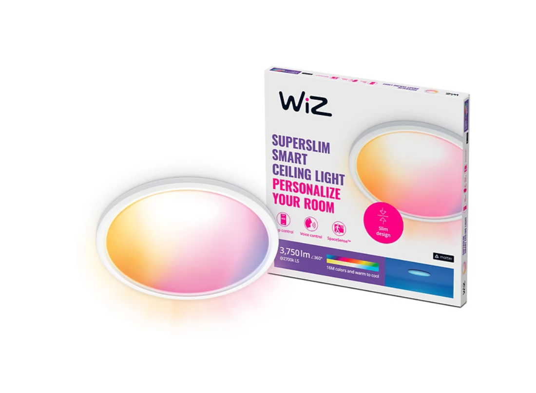 WiZ Smart WiFi SuperSlim Ceiling 545mm, White | 32 W | 2200-6500 K (RGB)