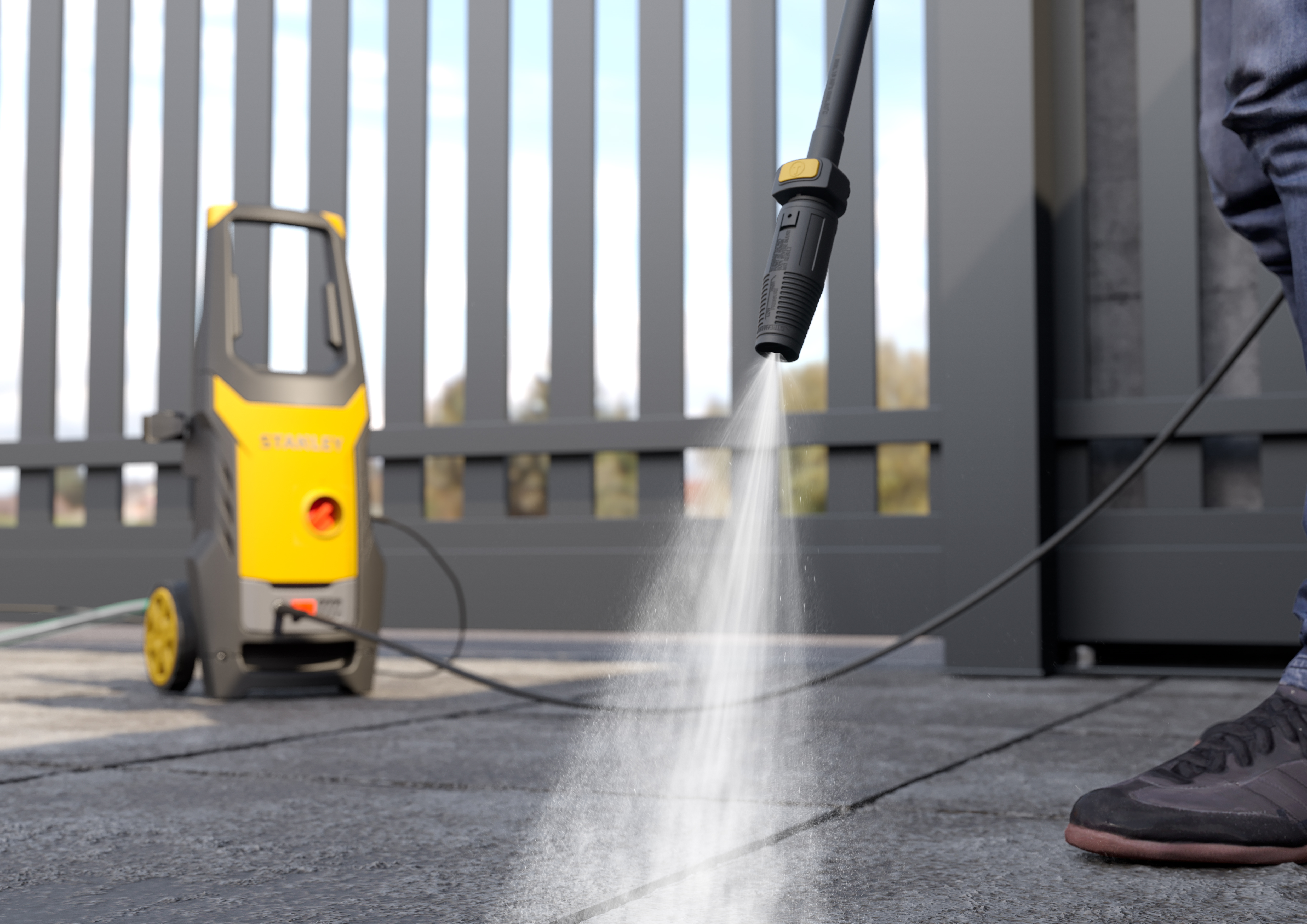 STANLEY SXPW14PE High Pressure Washer with Patio Cleaner (1400 W, 110 bar, 390 l/h) | Stanley 1400 W | 110 bar | 390 l/h