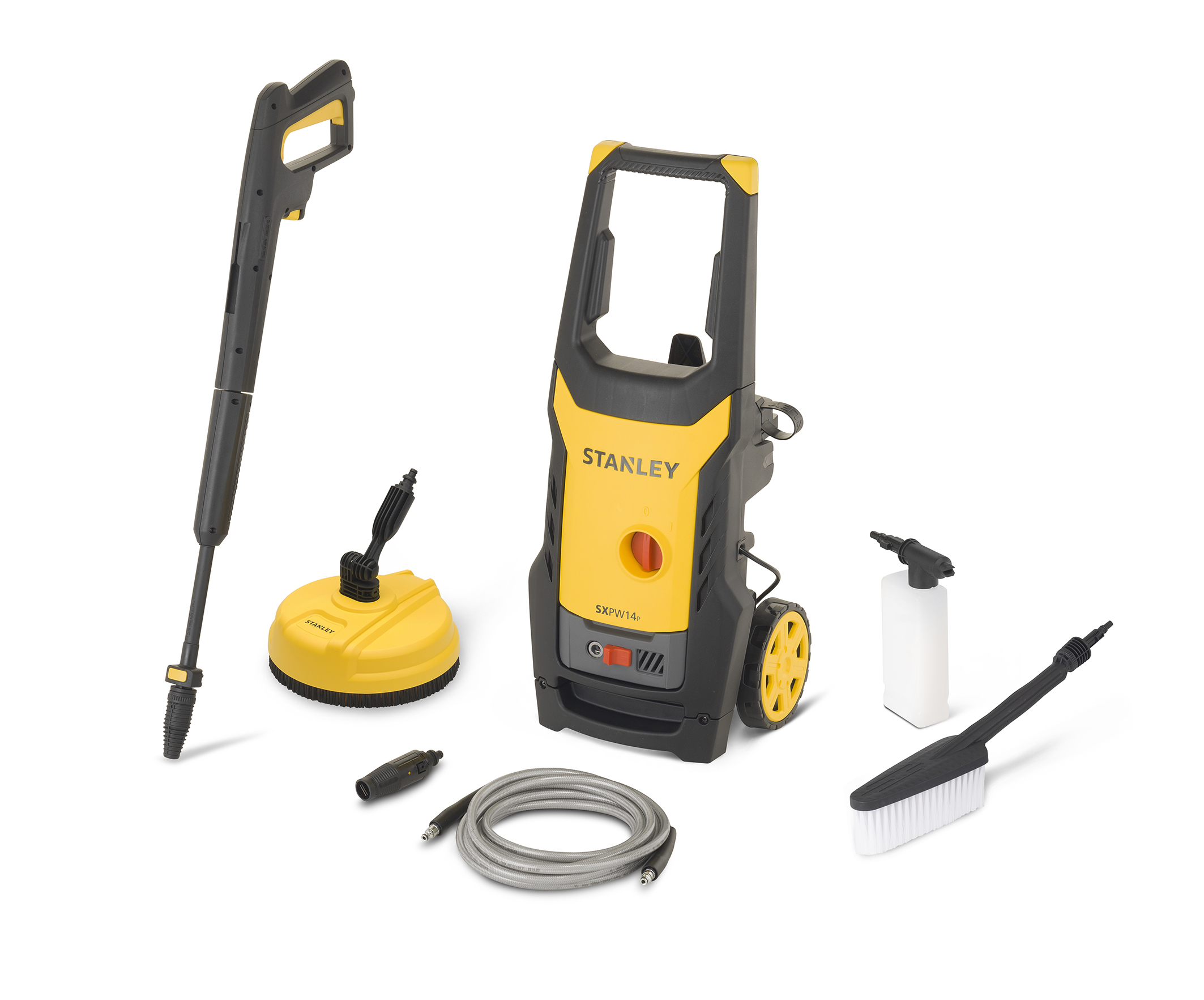 STANLEY SXPW14PE High Pressure Washer with Patio Cleaner (1400 W, 110 bar, 390 l/h) | Stanley 1400 W | 110 bar | 390 l/h