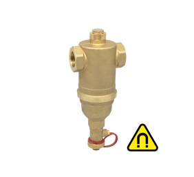 Icma 746 | F-F dirt separator for heating and cooling systems with a removable magnetic cartridge