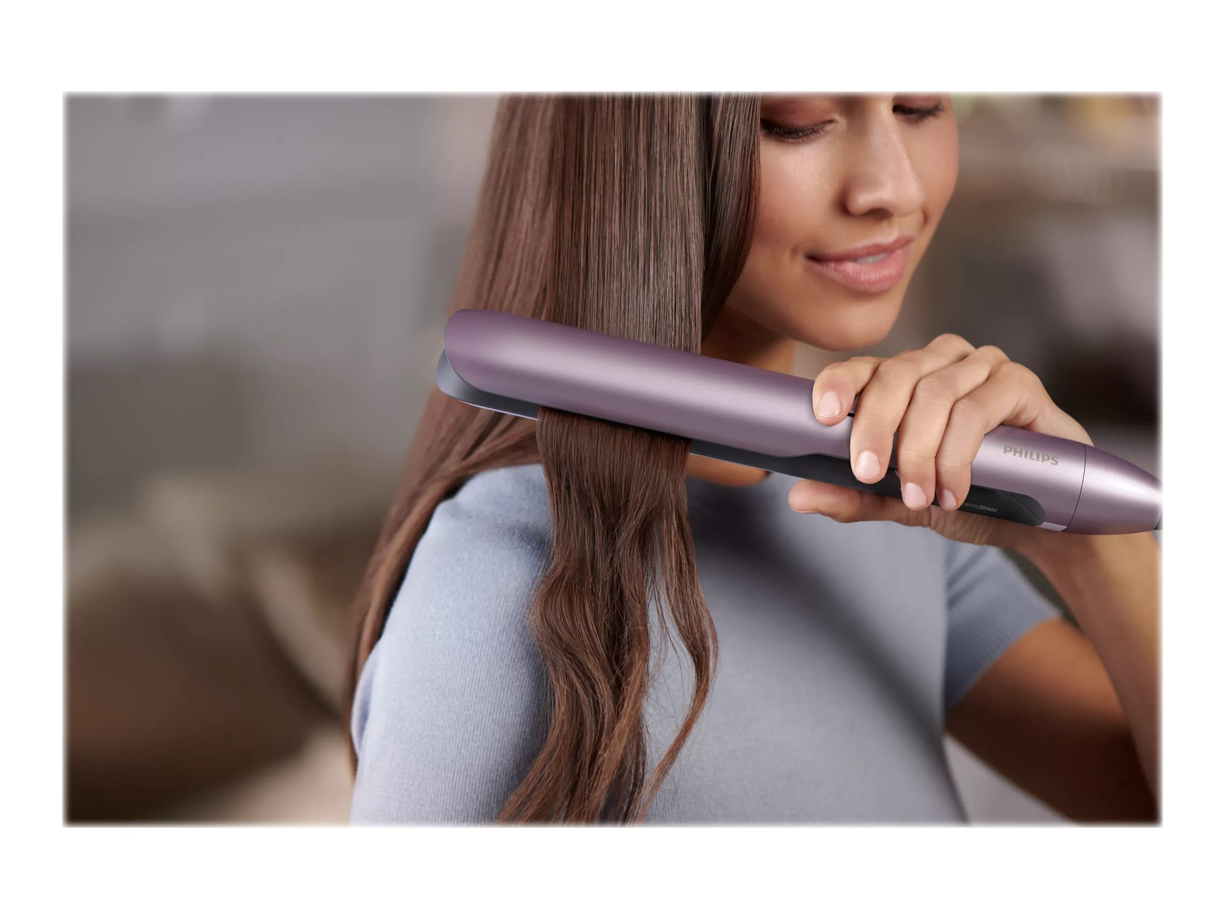 Philips | Hair Straitghtener | BHS530/00 | Warranty 24 month(s) | Ceramic heating system | Ionic function | Display LED | Temperature (max) 230 °C | Number of heating levels 12 | Metallic Pink