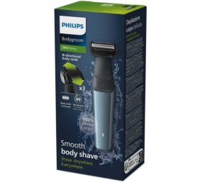 Philips Bodygroom 3000 Series BG3027/05 Kūno plaukų skustuvas / kirpimo mašinėlė, Juoda/Mėlyna