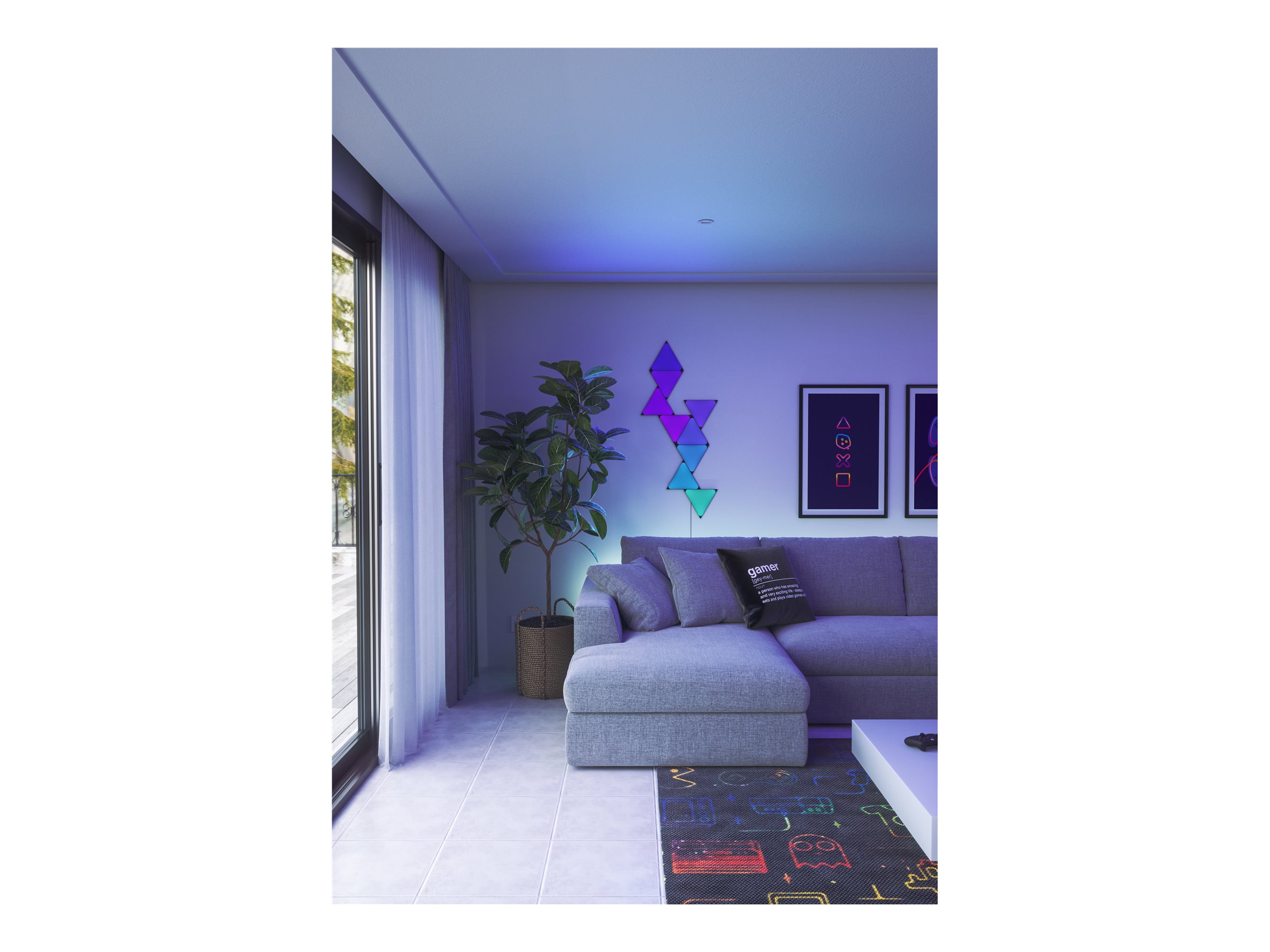 Nanoleaf|Shapes Black Triangles Starter Kit (9 panels)|42 W|WiFi