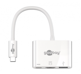 Goobay | USB-C to HDMI/USB-C/USB-A 3.0 Multiport Adapter | White