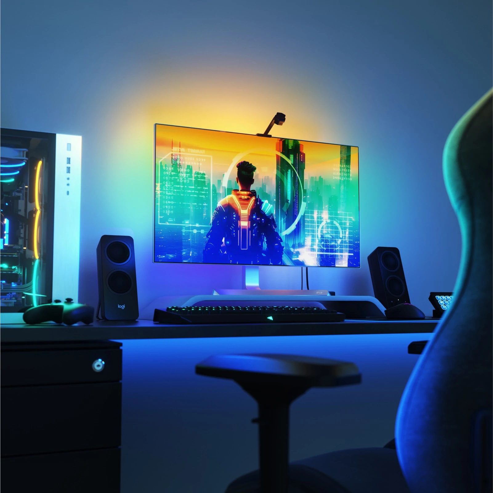 Nanoleaf|Nanoleaf 4D TV Screen Mirror + Light Strips Kit (for TV & Monitor up to 65'')|24 W|RGBIC|WiFi (2.4 GHz b/g/n)|N/A K
