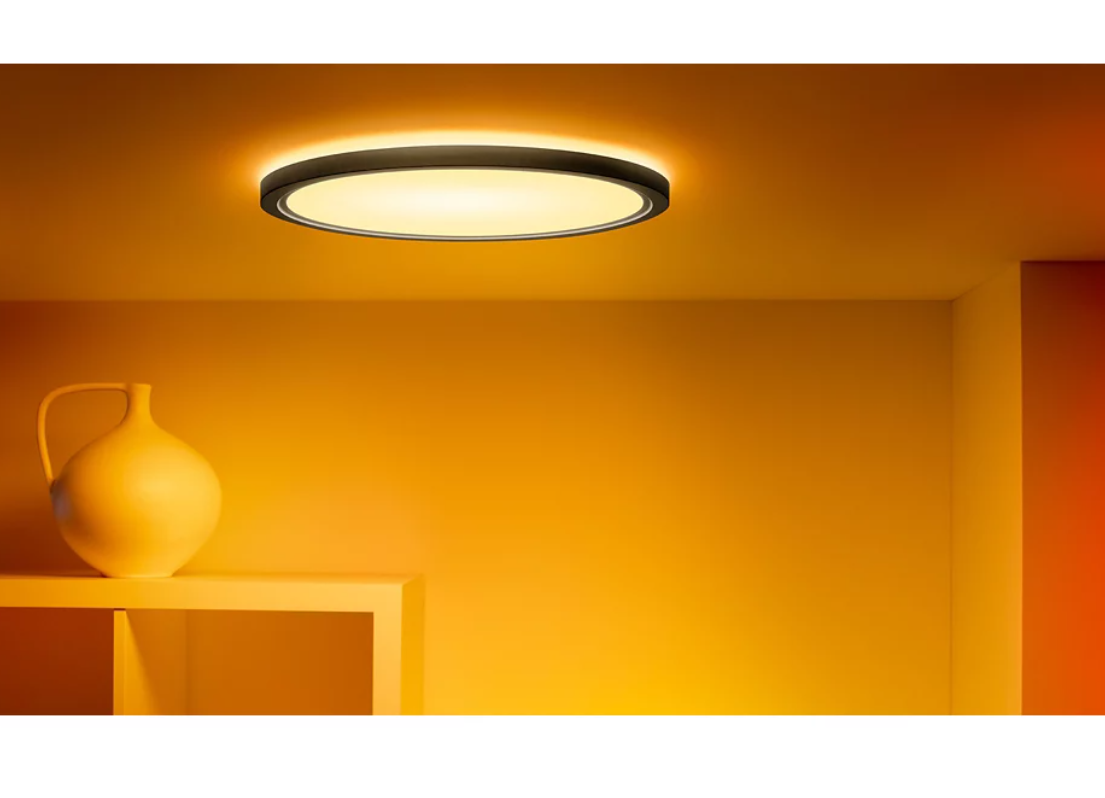 WiZ Smart WiFi SuperSlim Ceiling 545mm, Black | 32 W | 2200-6500 K (RGB)