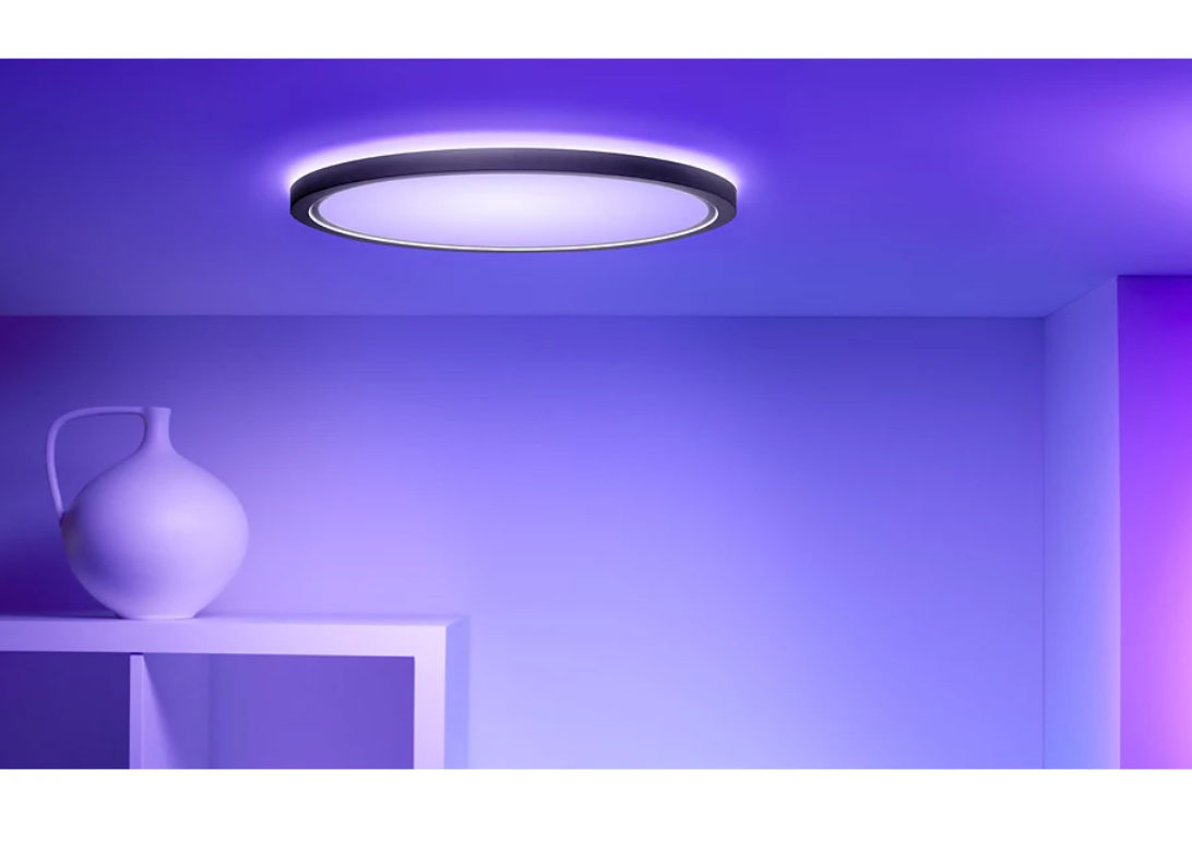 WiZ Smart WiFi SuperSlim Ceiling 545mm, Black | 32 W | 2200-6500 K (RGB)
