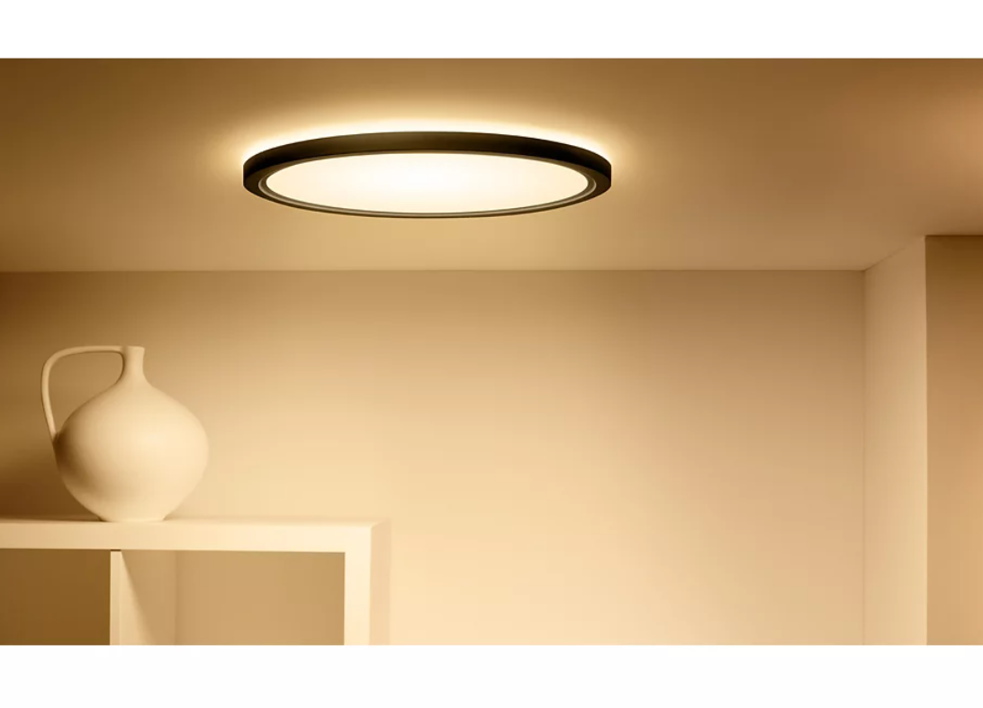 WiZ Smart WiFi SuperSlim Ceiling 545mm, Black | 32 W | 2200-6500 K (RGB)