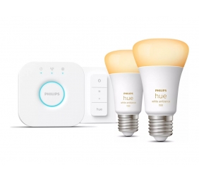 HueWA Starter Kit 2pcs, Bridge, Switch | E27 | 11 W | Warm to cool white light, 2200-6500K | Bluetooth and Zigbee
