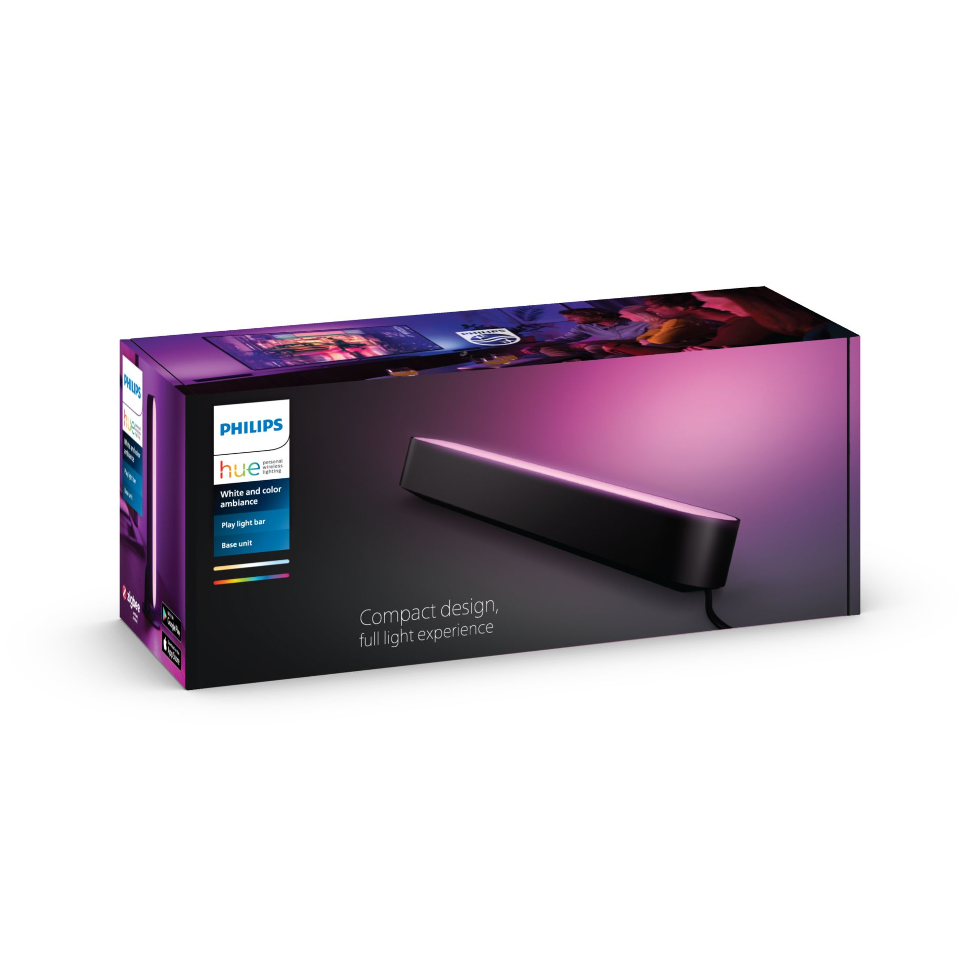 Philips Hue Play WCA Lightbar Base, Black|42 W|2000-6500 Hue White Colour Ambiance