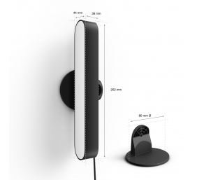Philips Hue Play WCA Lightbar Base, Black|42 W|2000-6500 Hue White Colour Ambiance