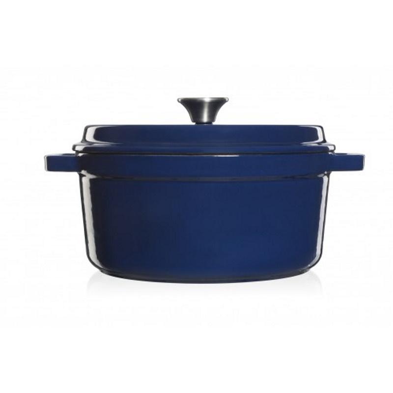 GRAND FEU | Pot | FEUDARKBLUE | 4.7 L | Cast iron | Dark blue | Lid included
