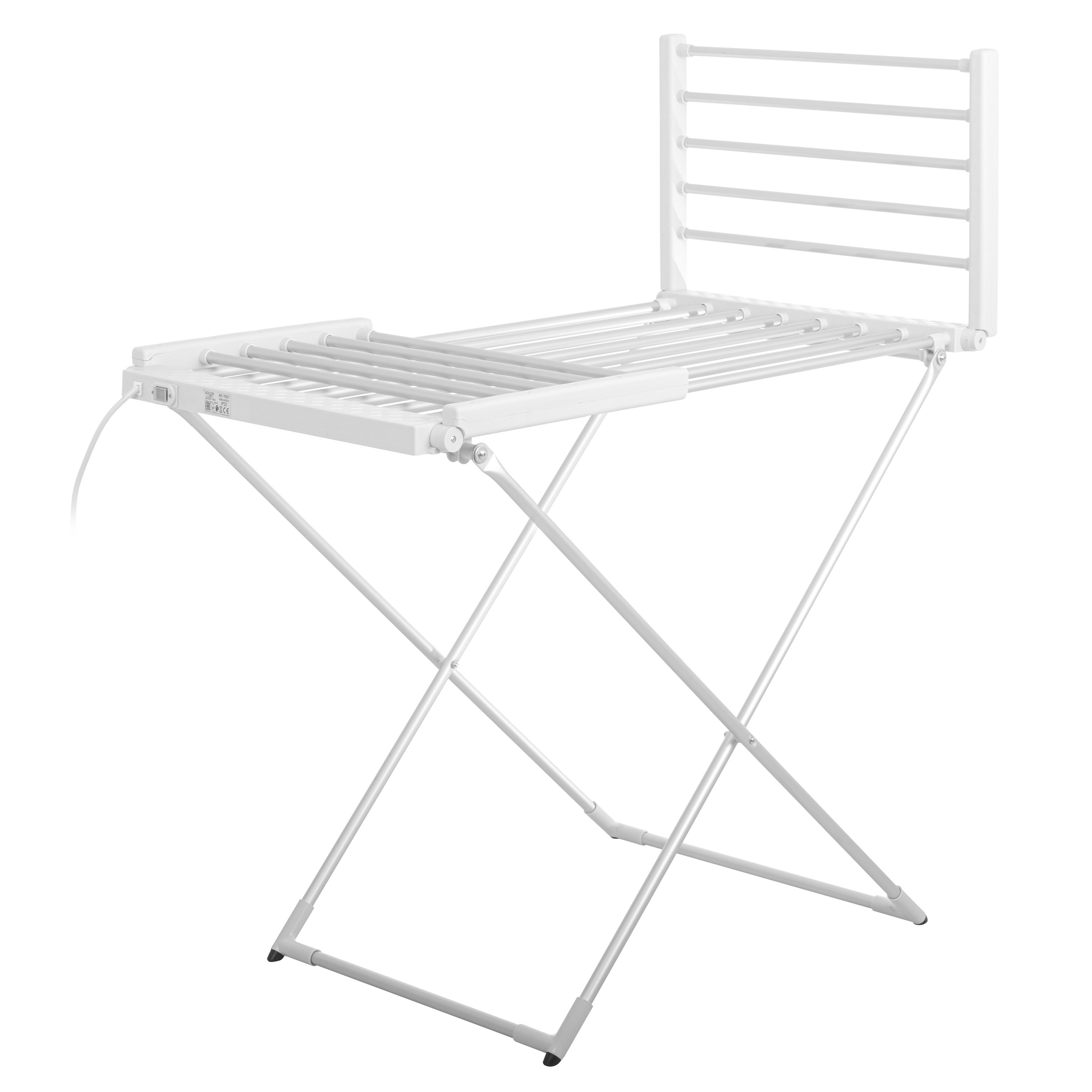 Adler | Foldable electric clothes drying rack | AD 7821 | 220 W | Silver/White | IP22