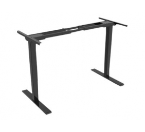 Electrically Height-Adjustable Table Frame, dual motor, 3 levels | 62-127 cm | Black