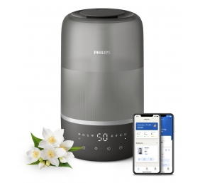 Philips | Humidifier | HU1510/03 Series 1000 | 19.6 W | Water tank capacity 3 L | Suitable for rooms up to 41 m² | Ultrasonic | Humidification capacity 275 ml/hr | Grey/Silver