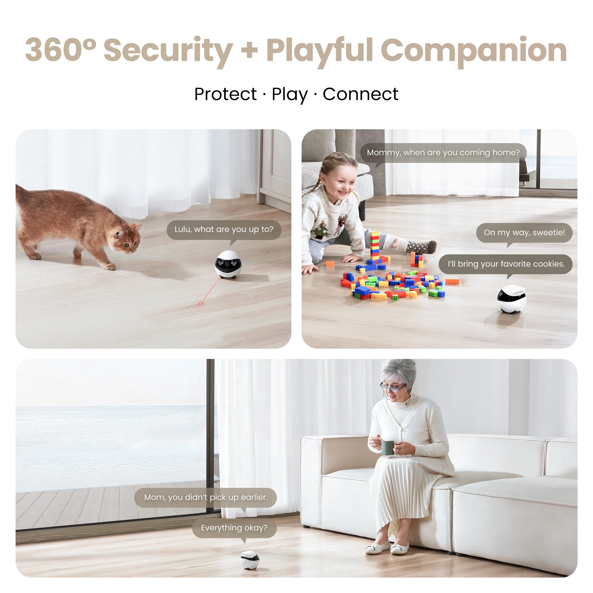 Enabot | Companion Robot | EBO AIR 2 | Compact | Maximum Memory Support 256G