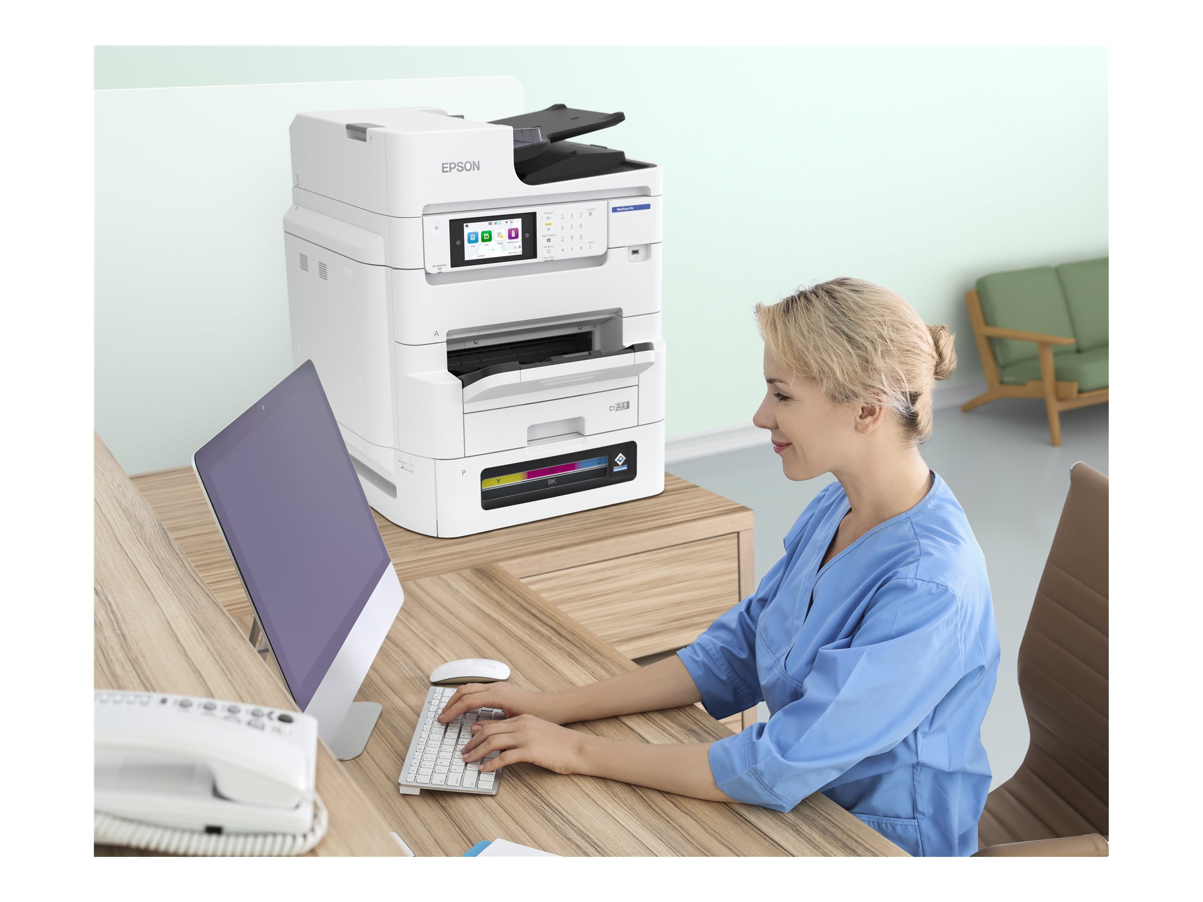 Epson Multifunctional printers | WorkForce Pro EM-C8101RDWF | Inkjet | Colour | A4 | Wi-Fi | White