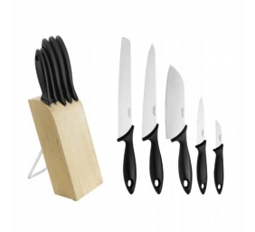 Fiskars Essential 1023782 Peilių stovas su 5 peiliais