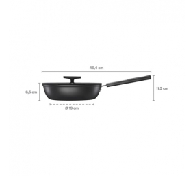 Fiskars Hard Face 1075528 Non-stick Saute Keptuvė - troškintuvas 24 cm 2.2L