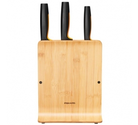 Fiskars Functional Form Bamboo Case for knives 1057553 Plastic Knife 3 pc(s) Dishwasher proof