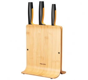 Fiskars Functional Form Bamboo Case for knives 1057553 Plastic Knife 3 pc(s) Dishwasher proof