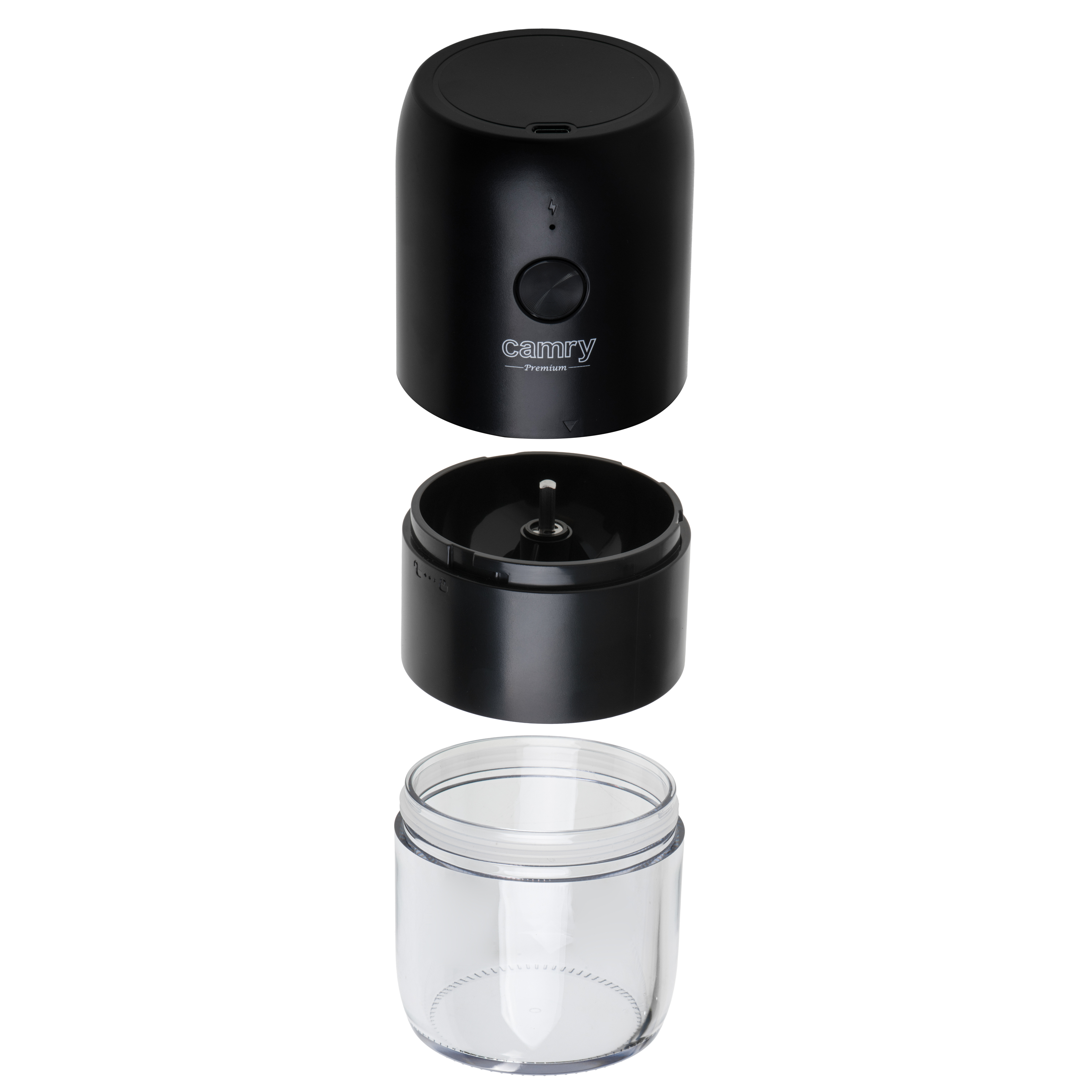 Camry Cordless USB Electric Coffee Grinder | CR 4302 | 25 W | Coffee beans capacity 25-30 g | Black