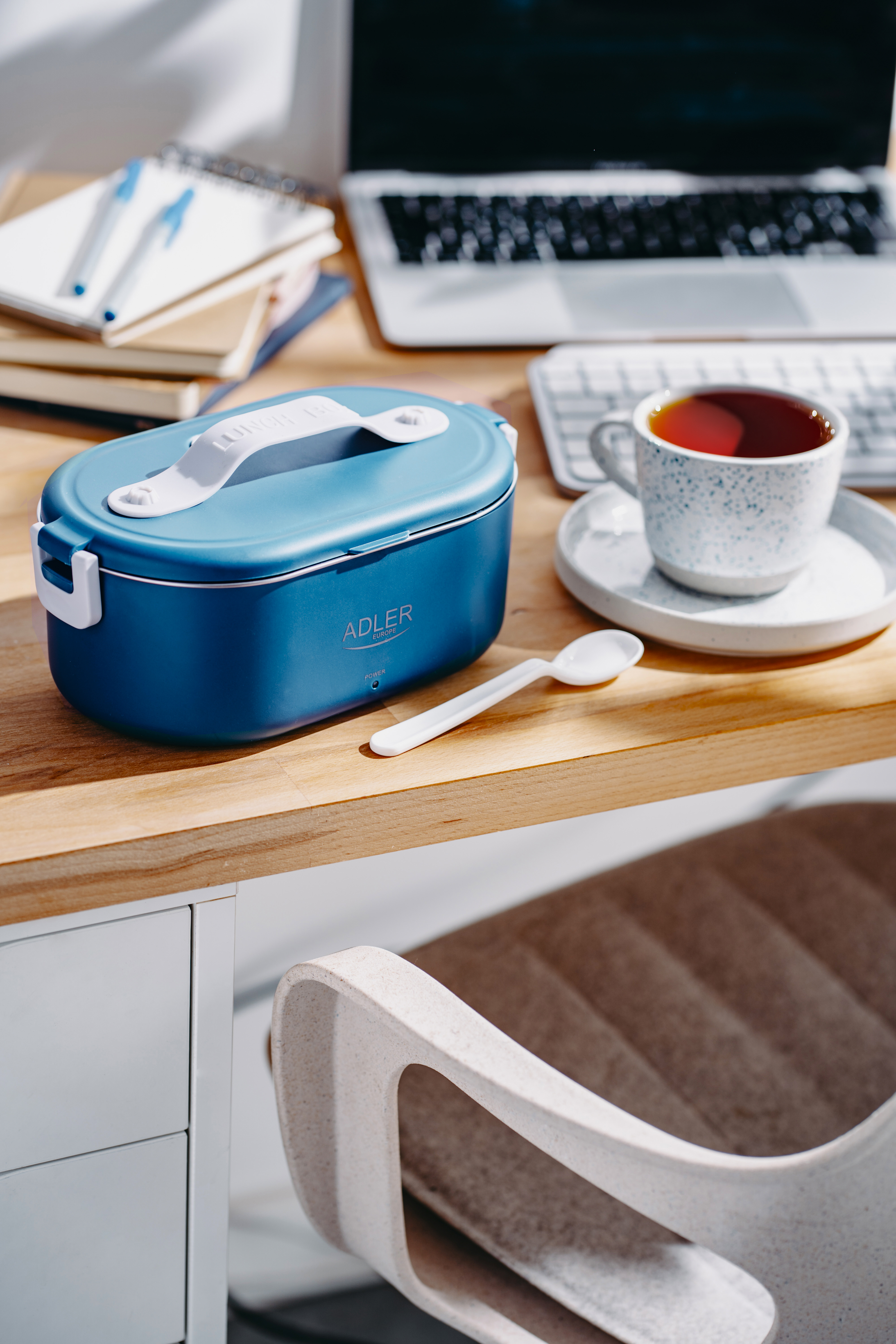 Adler | Electric lunch box with thermal bag | AD 4522 | 0.8 L | Plastic/Stainless steel | Blue | Lid included