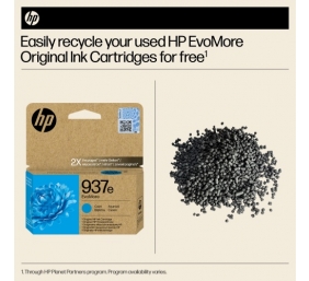 HP 937e EvoMore (4S6W6NE) Rašalinė kasetė, Žydra