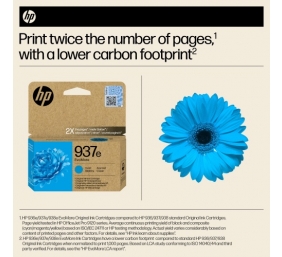 HP 937e EvoMore (4S6W6NE) Rašalinė kasetė, Žydra