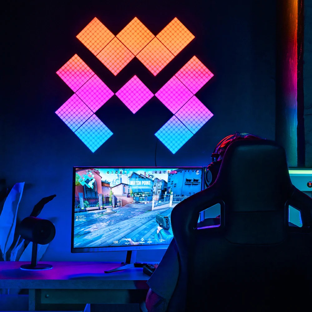 Twinkly|Squares Smart LED Panels Starter Kit (6 panels)|RGB – 16M+ colors