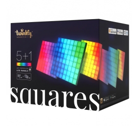 Twinkly|Squares Smart LED Panels Starter Kit (6 panels)|RGB – 16M+ colors