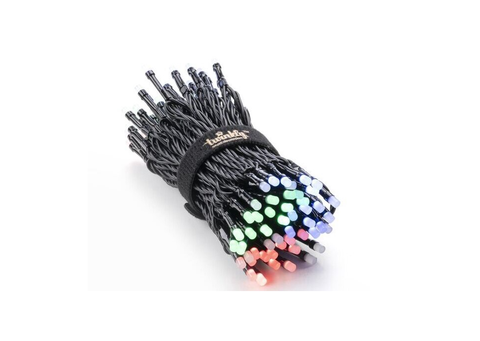 Twinkly|Strings Smart LED Lights 100 RGB (Multicolor), 8m, Black wire|RGB – 16M+ colors