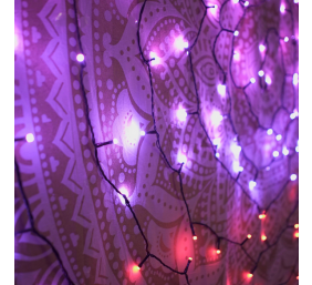 Twinkly|Strings Smart LED Lights 100 RGB (Multicolor), 8m, Black wire|RGB – 16M+ colors