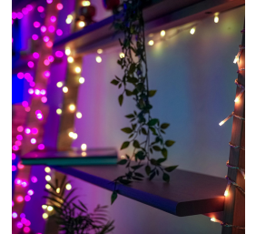 Twinkly|Strings Smart LED Lights 100 RGB (Multicolor), 8m, Black wire|RGB – 16M+ colors