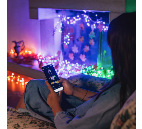 Twinkly|Strings Smart LED Lights 100 RGB (Multicolor), 8m, Black wire|RGB – 16M+ colors