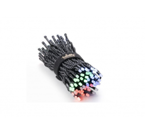 Twinkly|Strings Smart LED Lights 100 RGB (Multicolor), 8m, Black wire|RGB – 16M+ colors