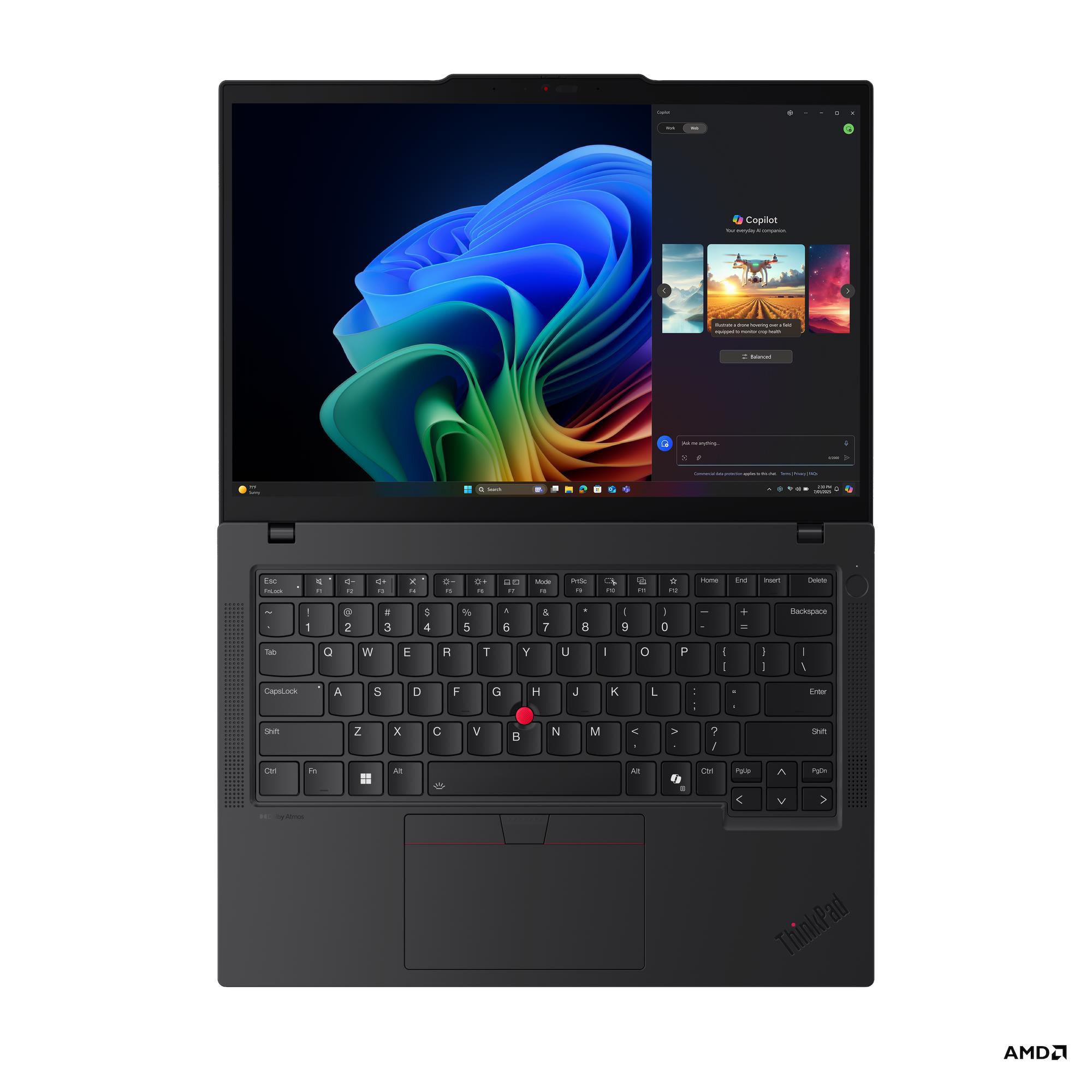 Lenovo ThinkPad T14 G6 AMD | Black | 14 " | IPS | WUXGA | 1920 x 1200 pixels | Anti-glare | AMD Ryzen AI 7 PRO | 350 | 32 GB | SO-DIMM DDR5 | Solid-state drive capacity 1000 GB | AMD Radeon 860M Graphics | Windows 11 Pro | 802.11be | Bluetooth version 5.4