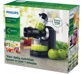 Philips Viva Collection HR1889/70 Lėtaeigė sulčiaspaudė, 150W, Juoda/Sidabrinė