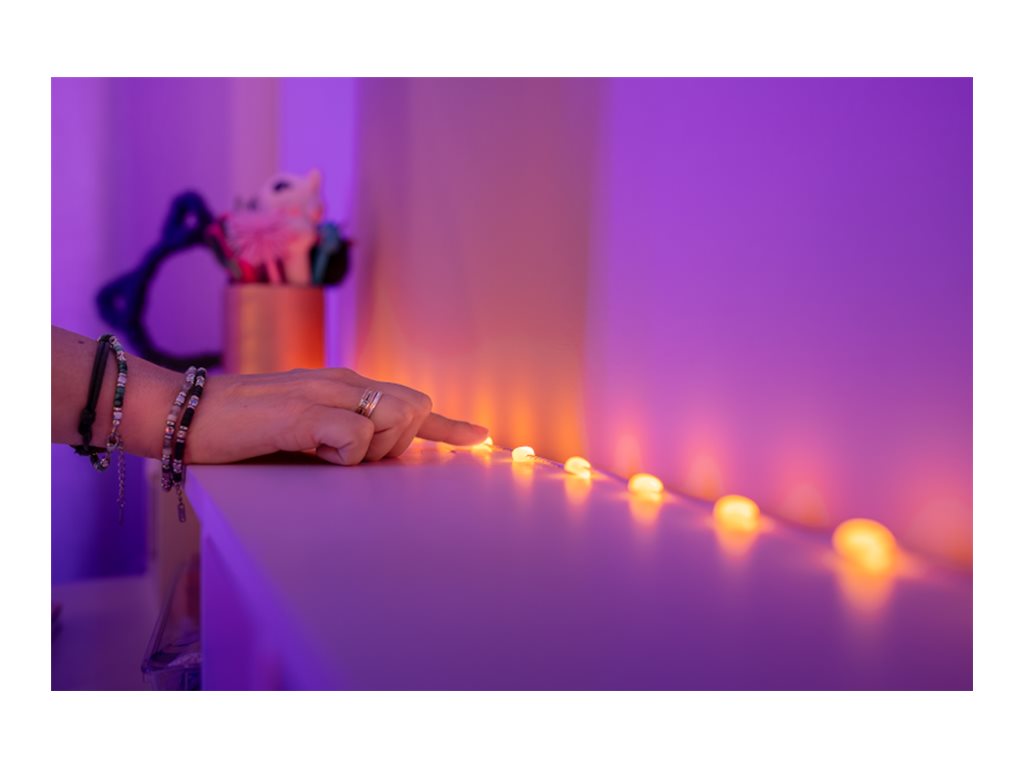 Twinkly Candies 200 Heart-shaped RGB LEDs, Green Wire, USB-C