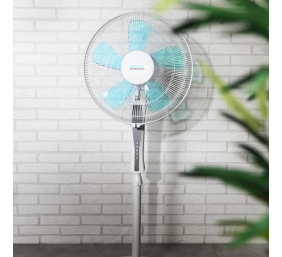 Cecotec EnergySilence 530 Power Connected | Stand Fan | White | Diameter 40 cm | Number of speeds 3 | Oscillation | 50 W | Remote control