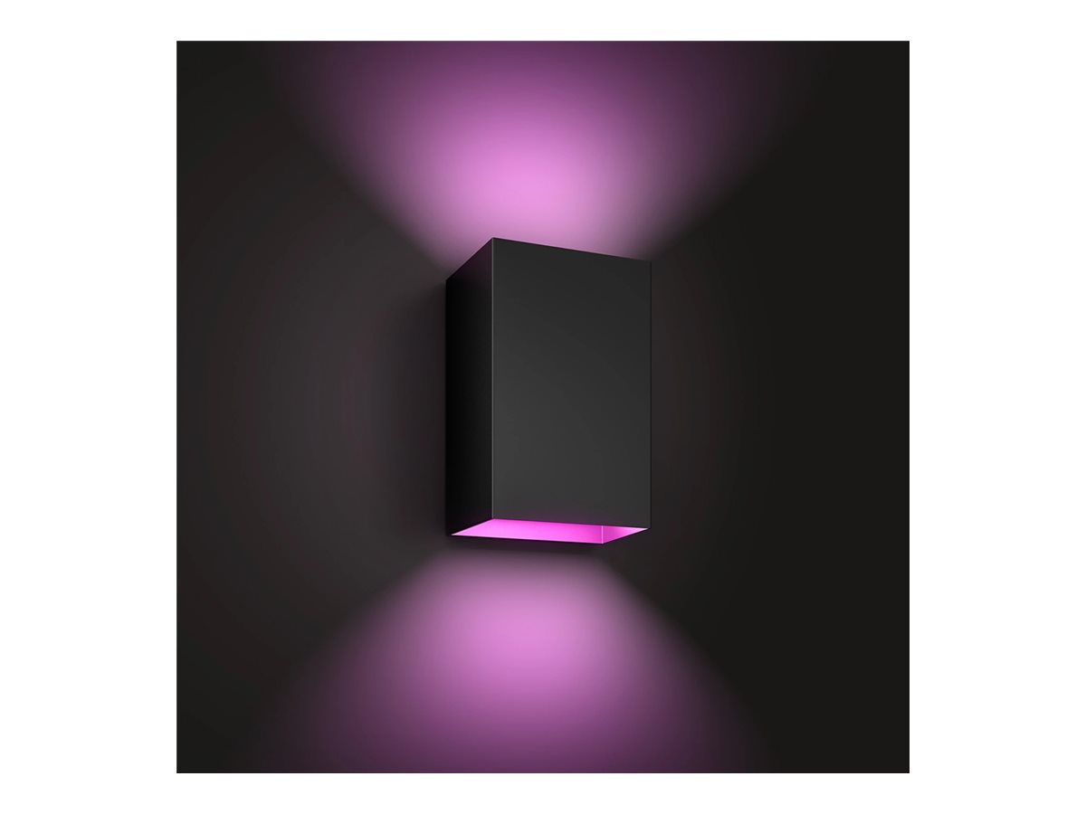 Philips Hue WCA Resonate Outdoor Wall Lantern, Black | 8 W | 2000-6500 Hue White Colour Ambiance