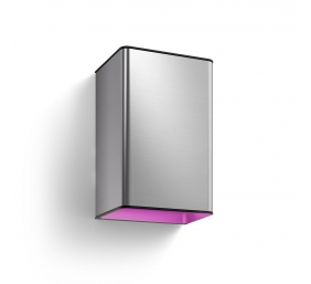 Philips Hue WCA Resonate Outdoor Wall Lantern, Inox | 8 W | 2000-6500 Hue White Colour Ambiance