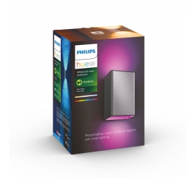 Philips Hue WCA Resonate Outdoor Wall Lantern, Inox | 8 W | 2000-6500 Hue White Colour Ambiance