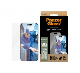 PanzerGlass Screen Protector Classic Fit, Apple iPhone 16 Pro | PanzerGlass